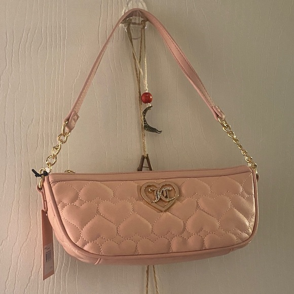 Juicy Couture Handbags - Juicy couture Pink Heart-Patterned Shoulder Bag nwt